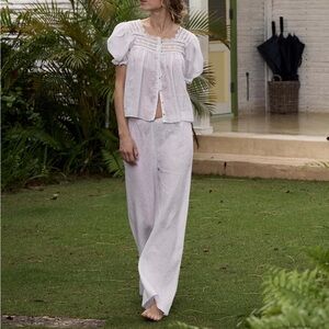 Doen LAVON LINEN PANT in Salt - NWOT